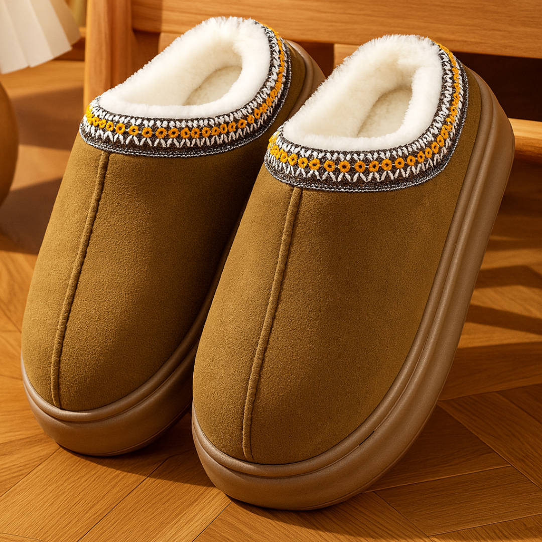 Plüschige Wärme-Hausschuhe CozyLux
